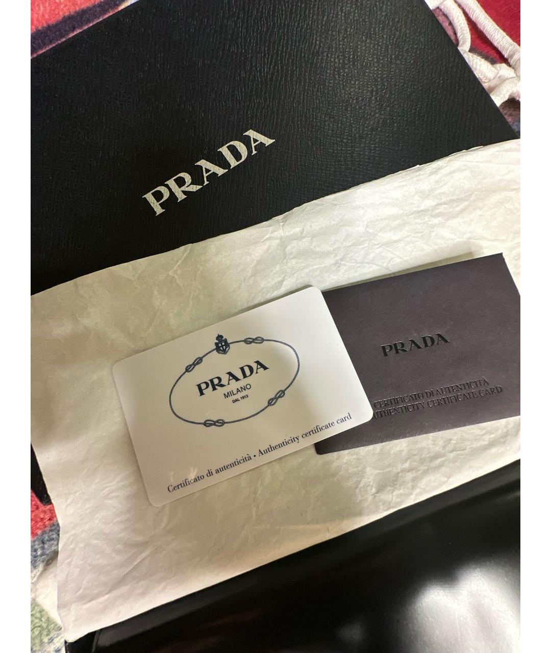 PRADA Черный кожаный кошелек, фото 8