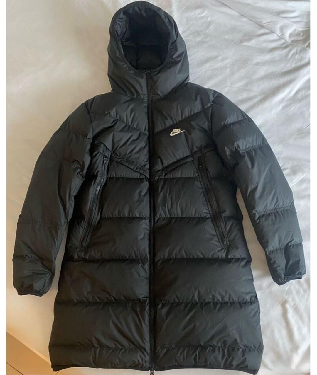 NIKE Черный полиэстеровый пуховик, фото 5