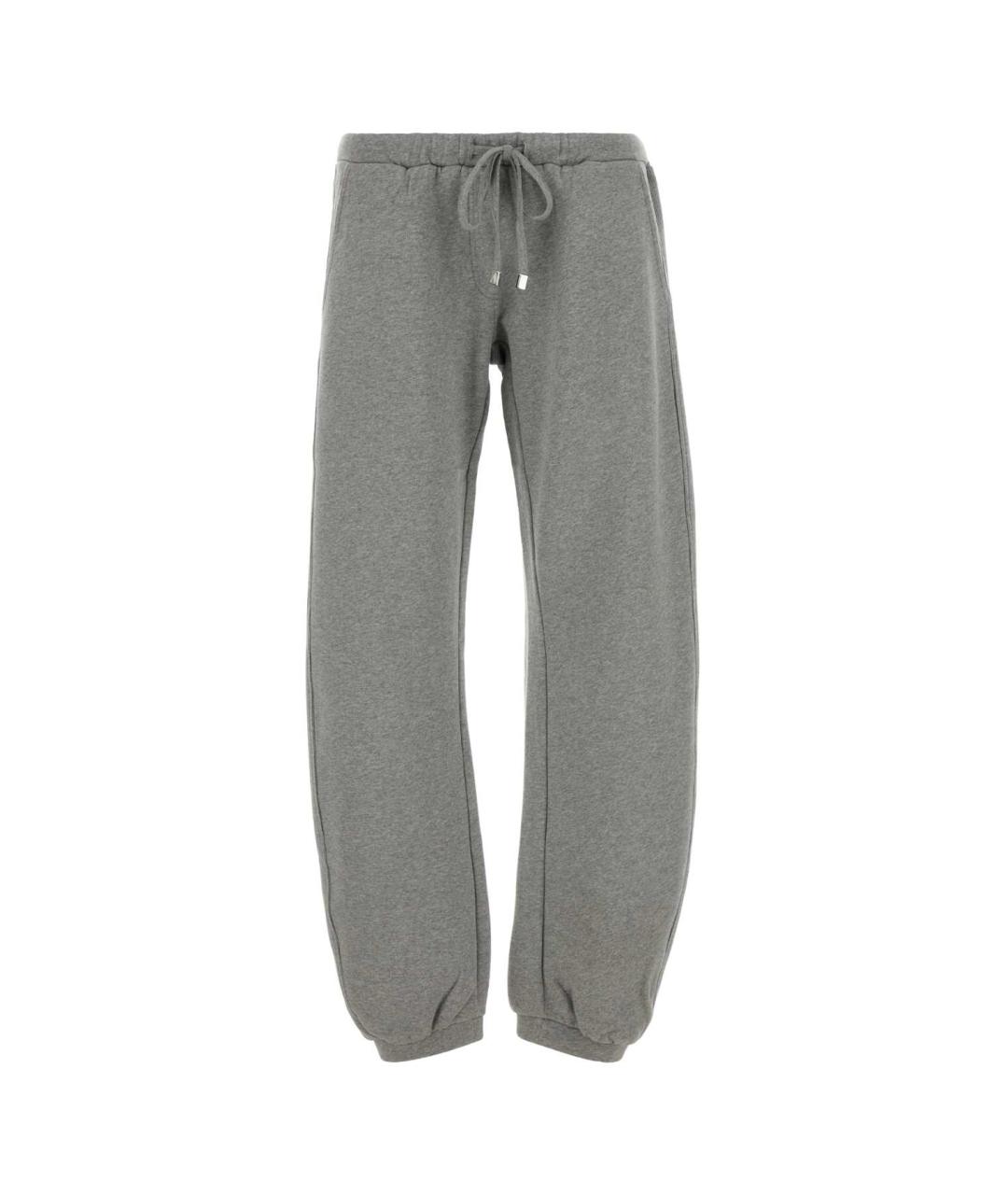 THE ATTICO Серые хлопковые прямые брюки, фото 1