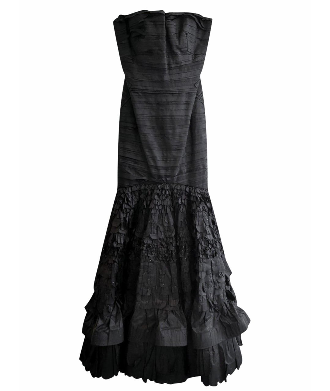 OSCAR DE LA RENTA Черное шелковое вечернее платье, фото 1