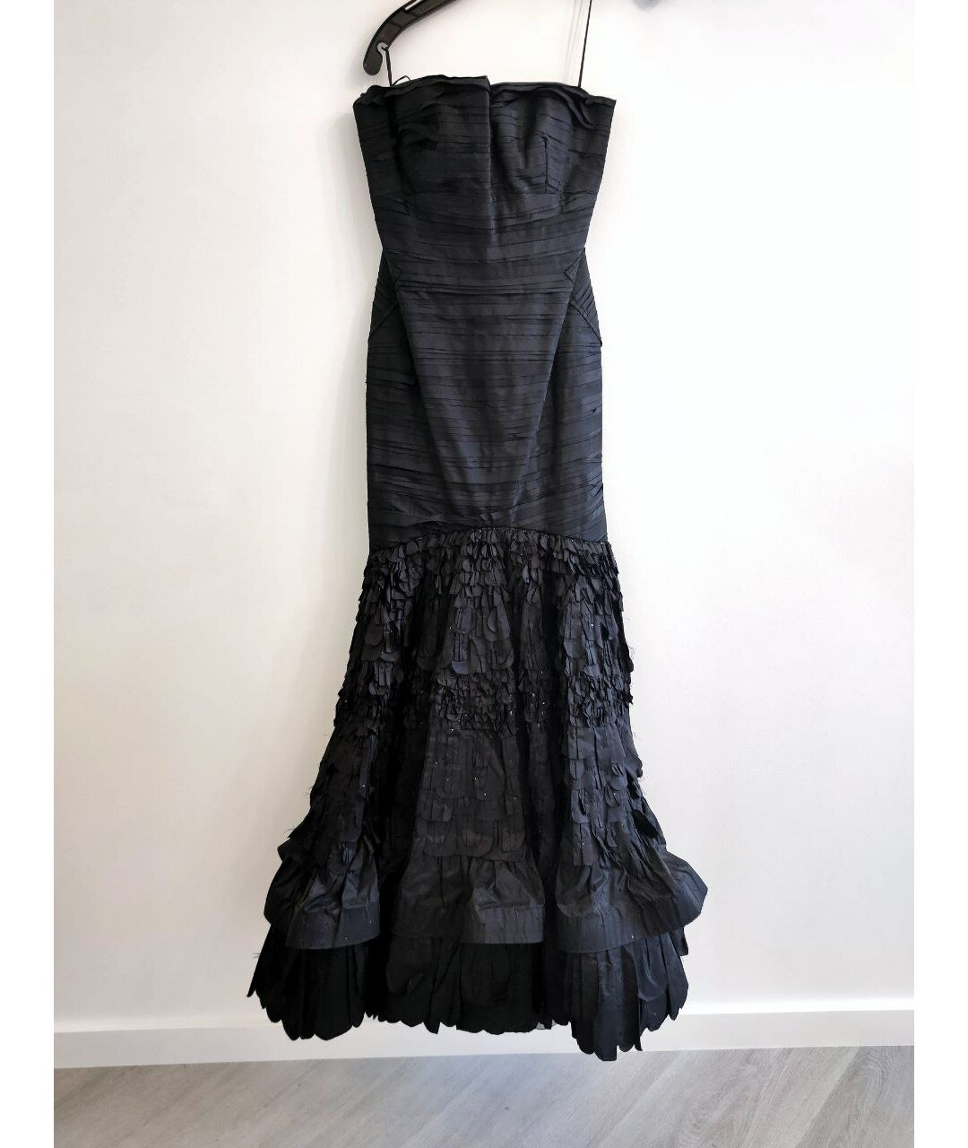 OSCAR DE LA RENTA Черное шелковое вечернее платье, фото 5