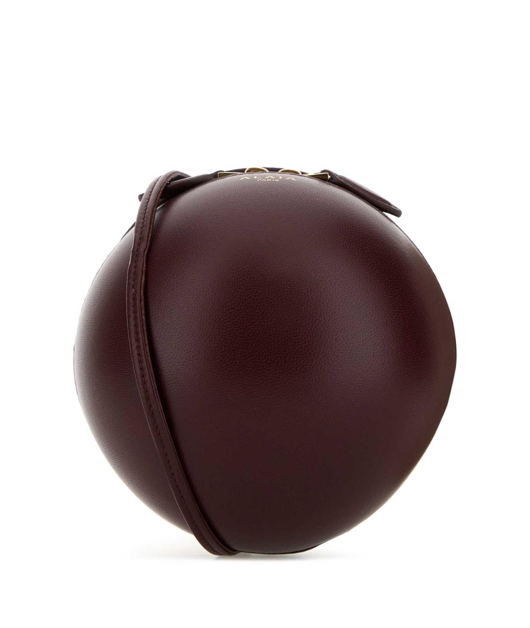 ALAIA Бордовая кожаная сумка с короткими ручками, фото 1