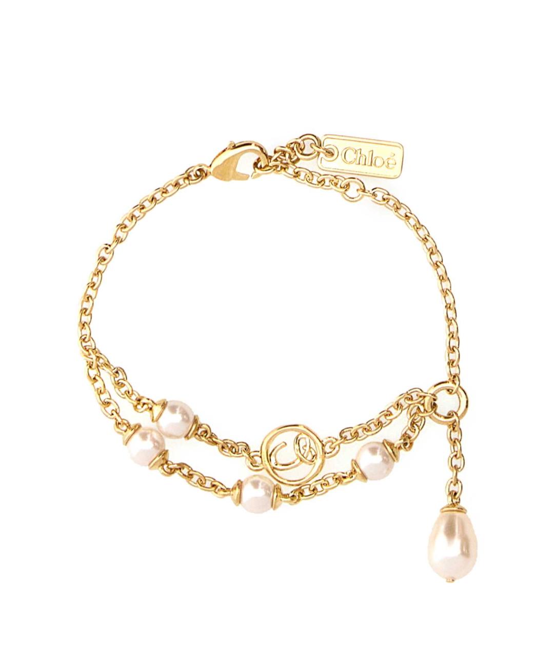 CHLOE Золотой металлический браслет, фото 1