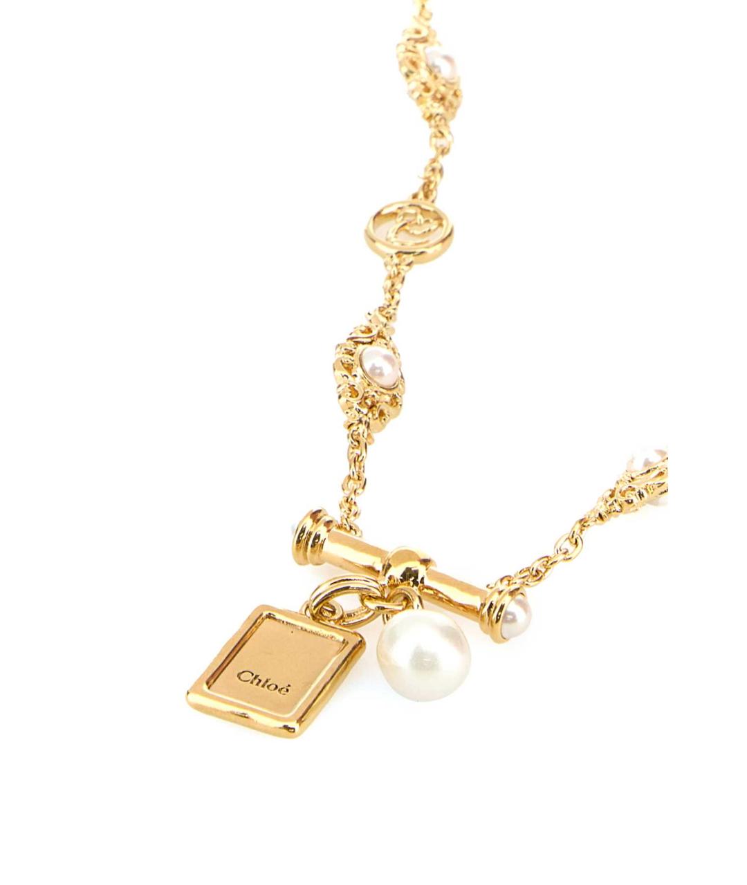 CHLOE Золотое металлическое колье, фото 2