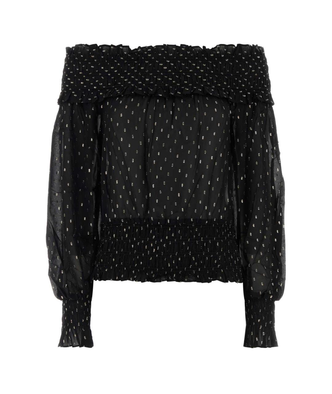 SELF-PORTRAIT Черная вискозная блузы, фото 2