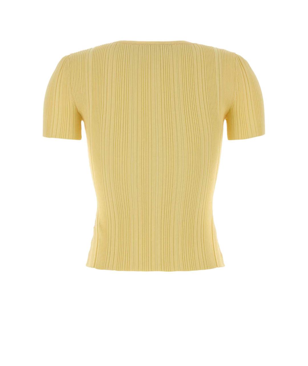 SELF-PORTRAIT Желтая вискозная футболка, фото 2