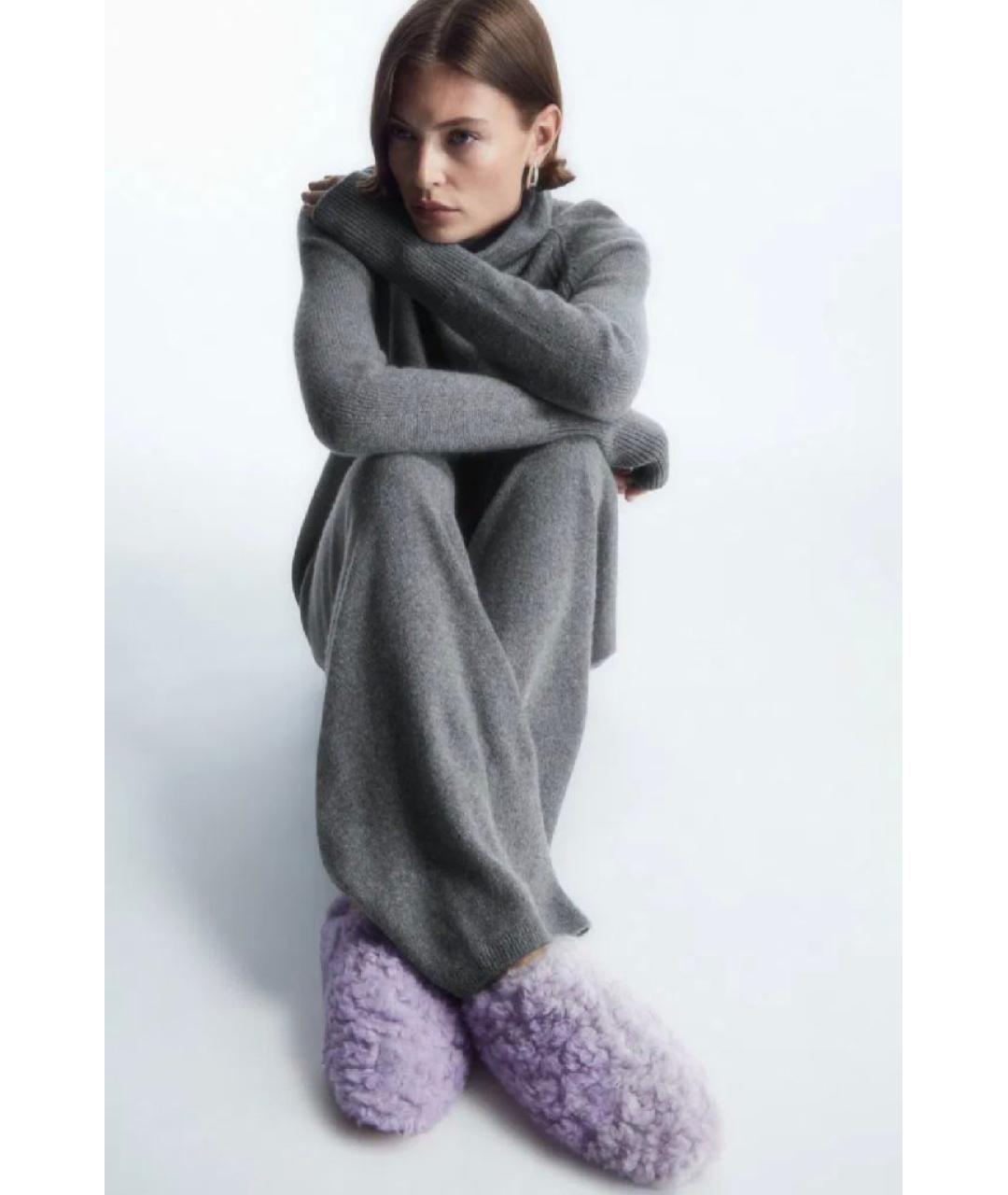 COS Фиолетовые текстильные сабо, фото 4