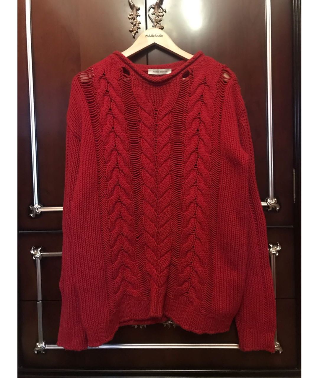 PIERRE BALMAIN Красный вискозный джемпер / свитер, фото 6