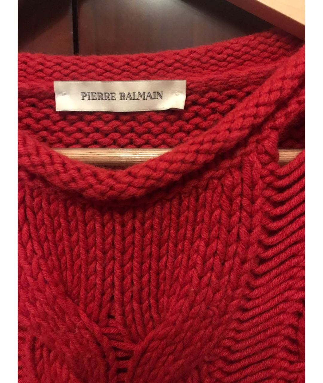 PIERRE BALMAIN Красный вискозный джемпер / свитер, фото 3