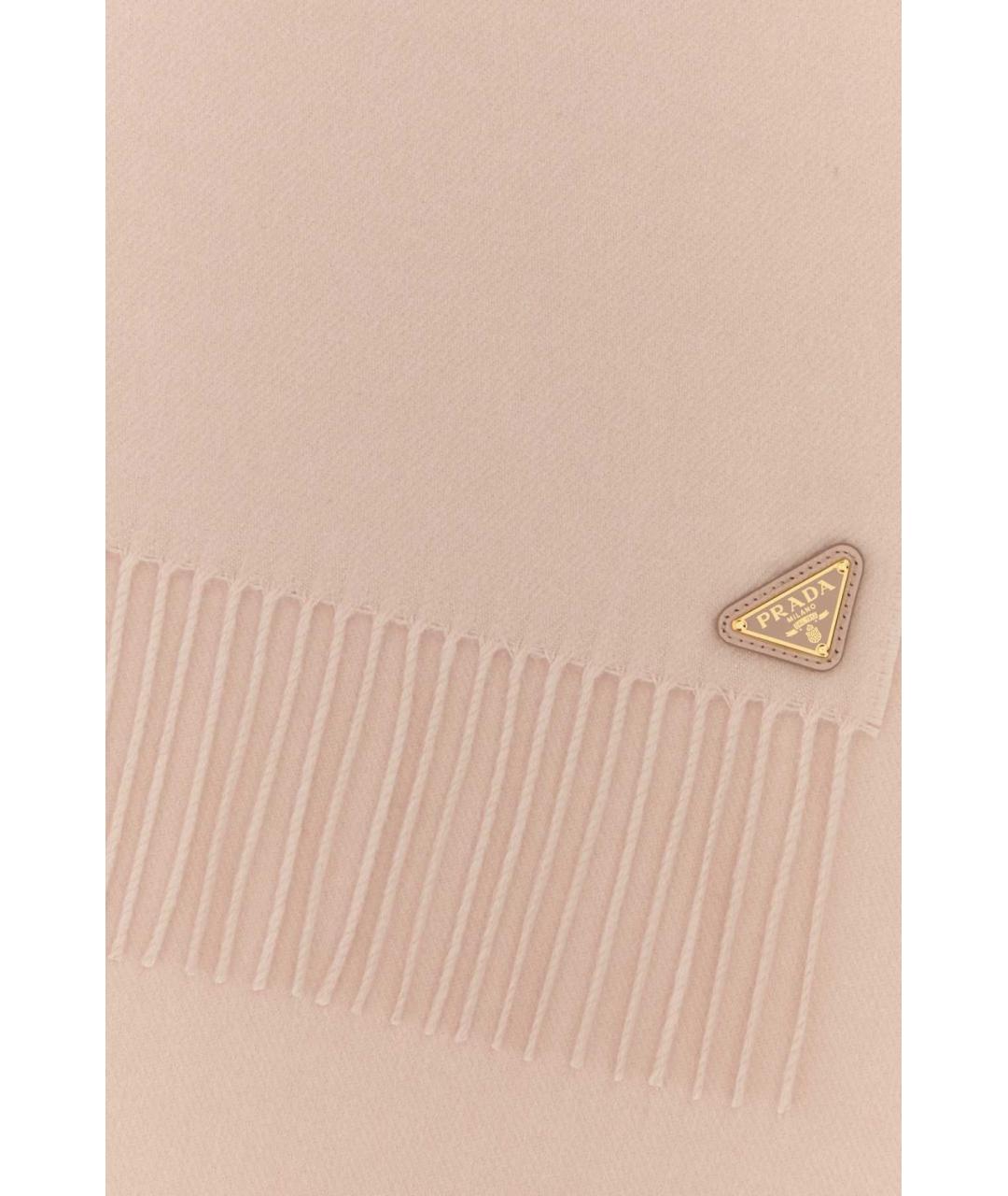 PRADA Розовый шелковый шарф, фото 2