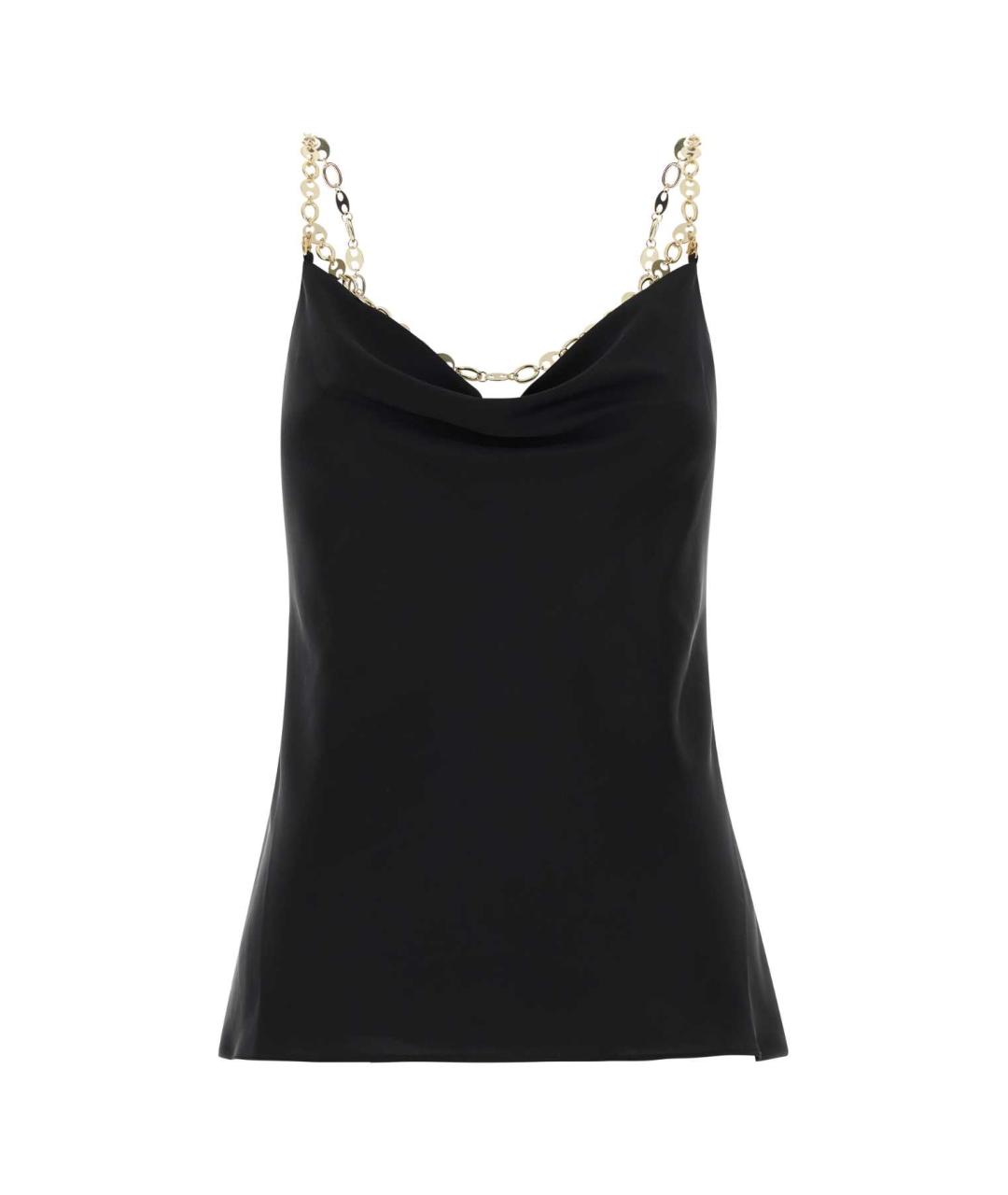 PACO RABANNE Черная полиэстеровая майка, фото 1