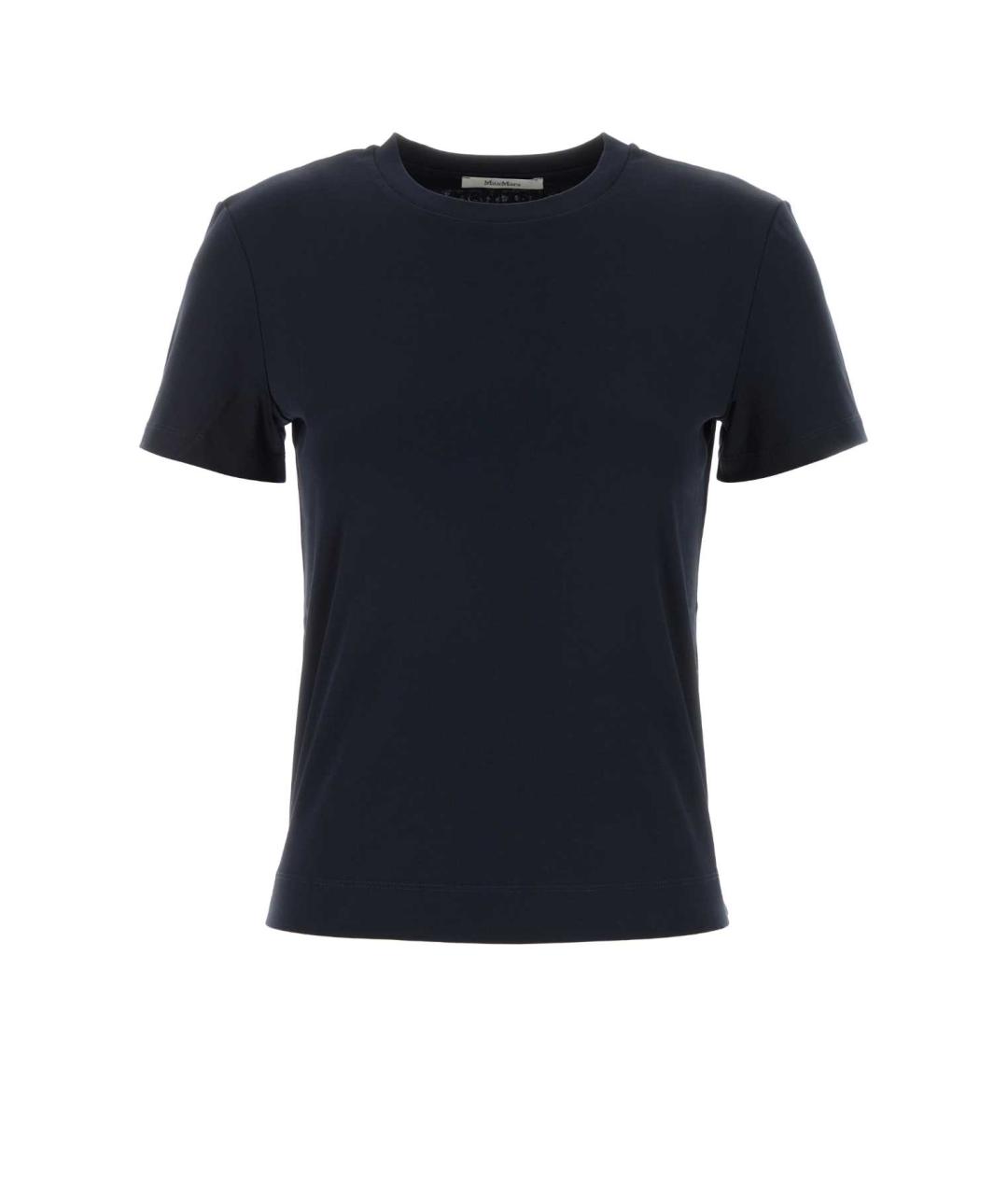 MAX MARA Синяя хлопковая футболка, фото 1