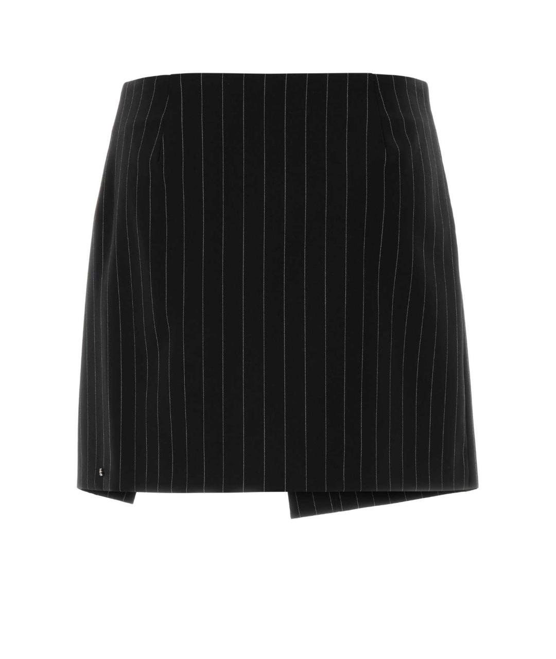 SPORTMAX Черная шерстяная юбка мини, фото 2