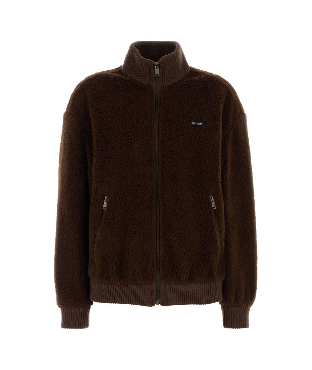 PRADA Коричневая шерстяная куртка, фото 1