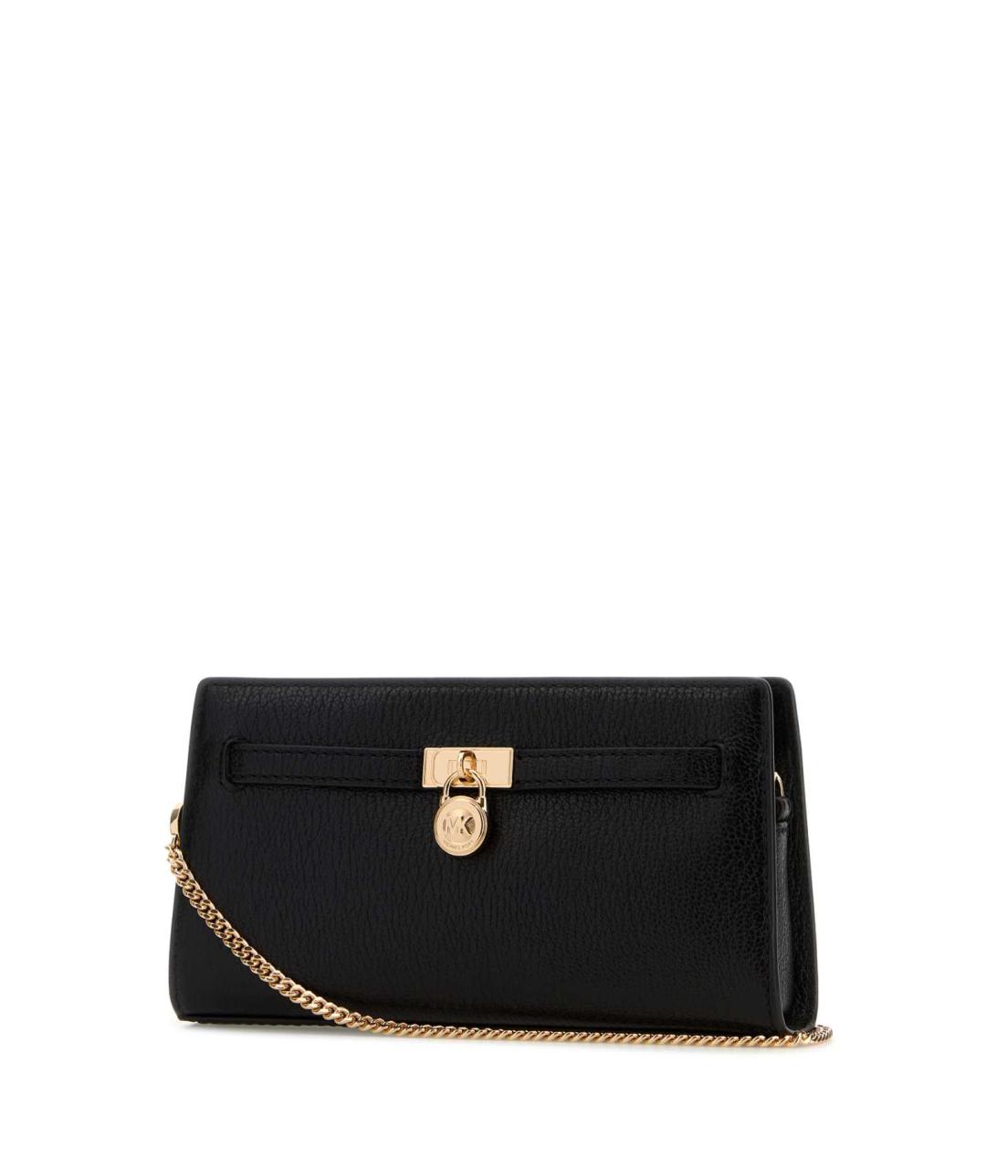 MICHAEL KORS Черная кожаная сумка через плечо, фото 2