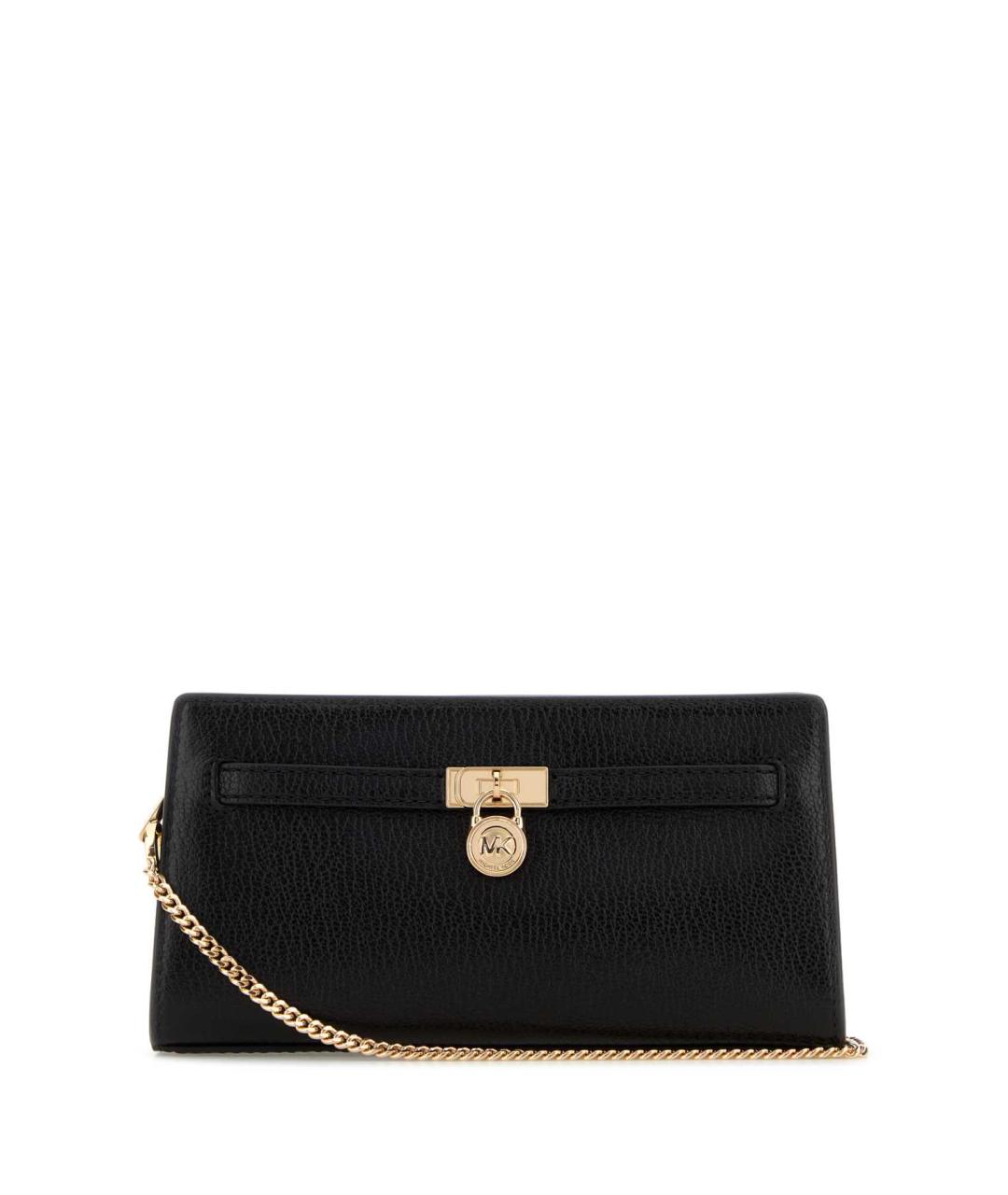 MICHAEL KORS Черная кожаная сумка через плечо, фото 1