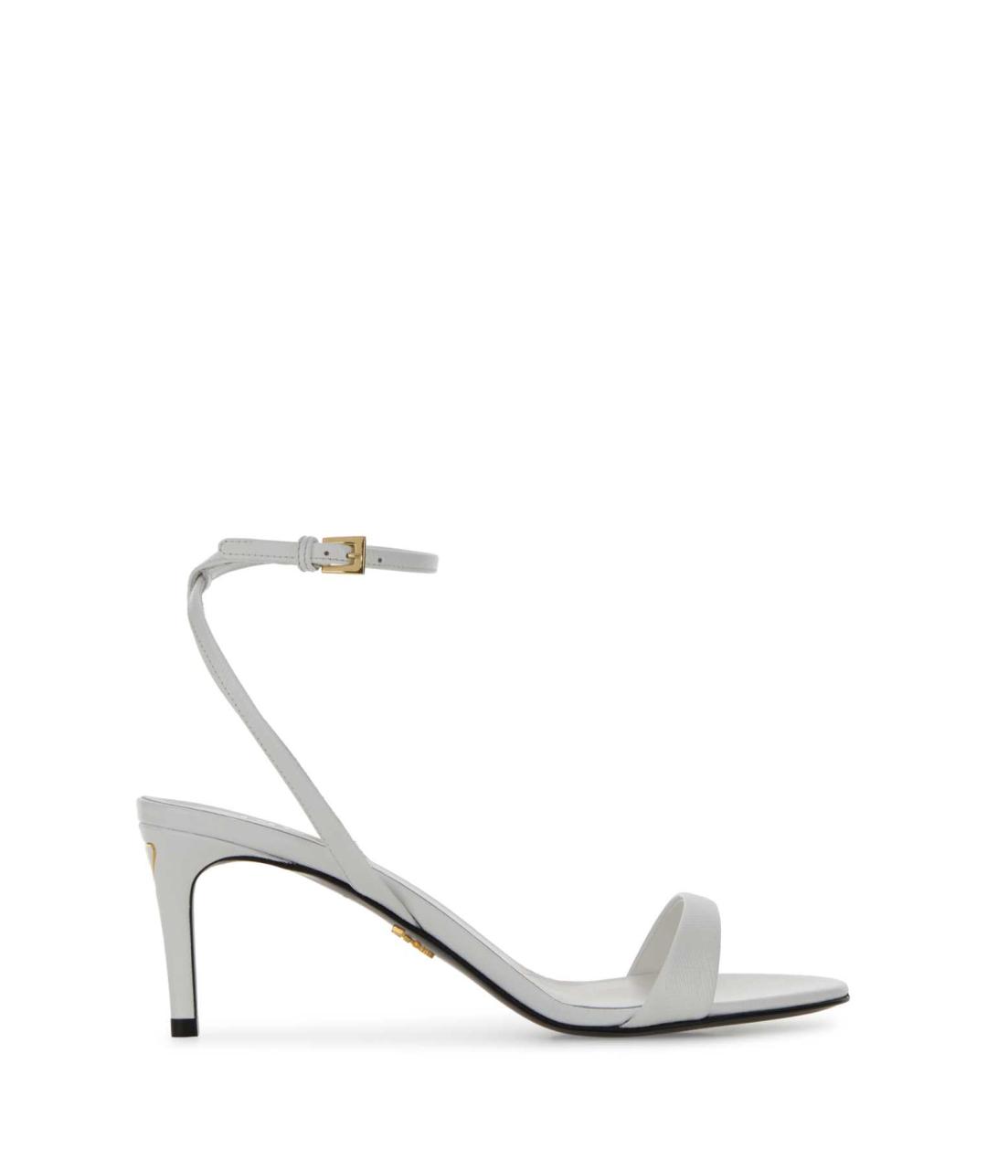 PRADA Белые кожаные босоножки, фото 1
