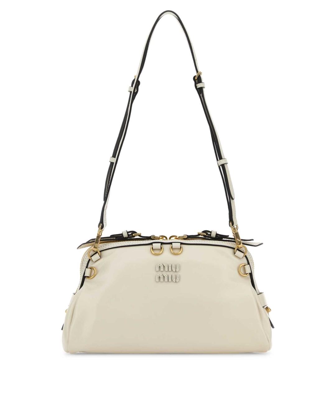 MIU MIU Белая кожаная сумка через плечо, фото 1
