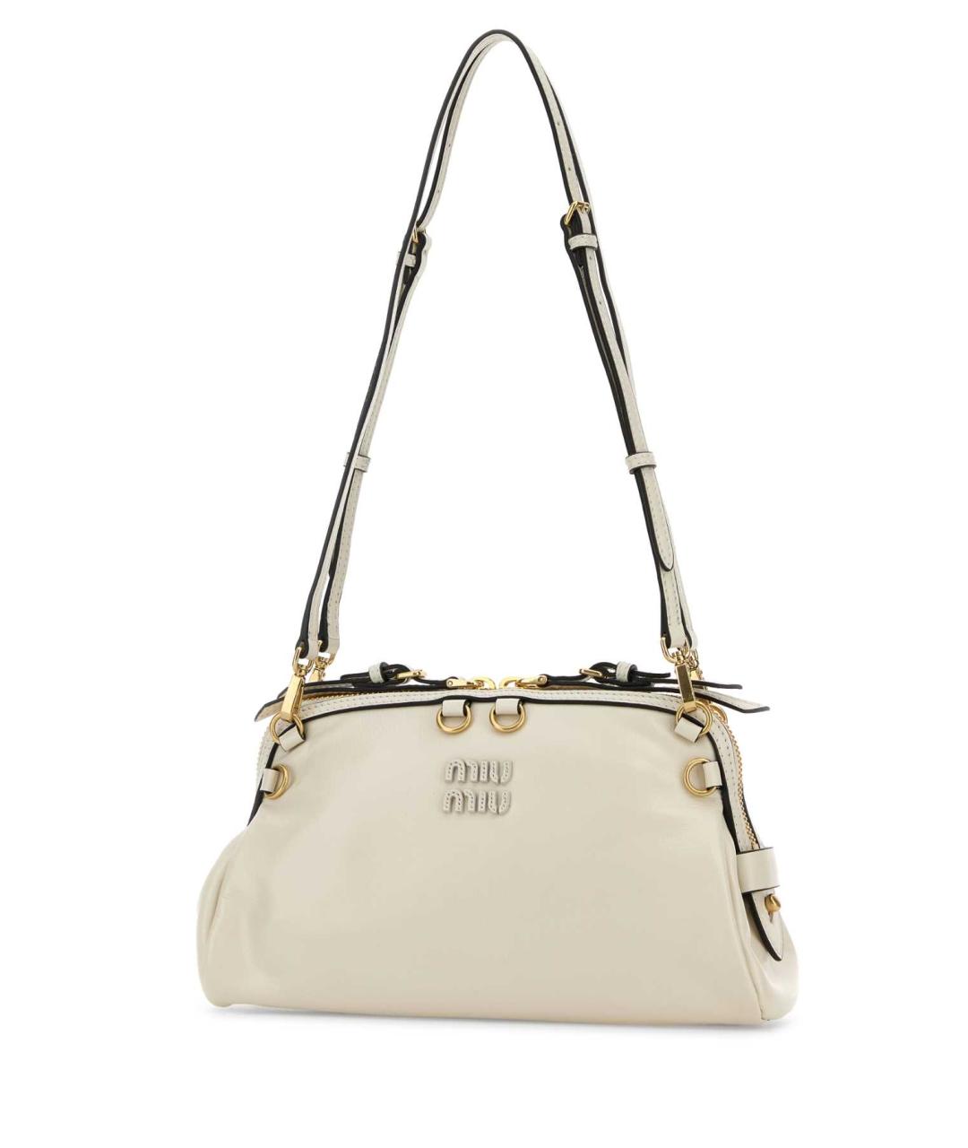 MIU MIU Белая кожаная сумка через плечо, фото 2