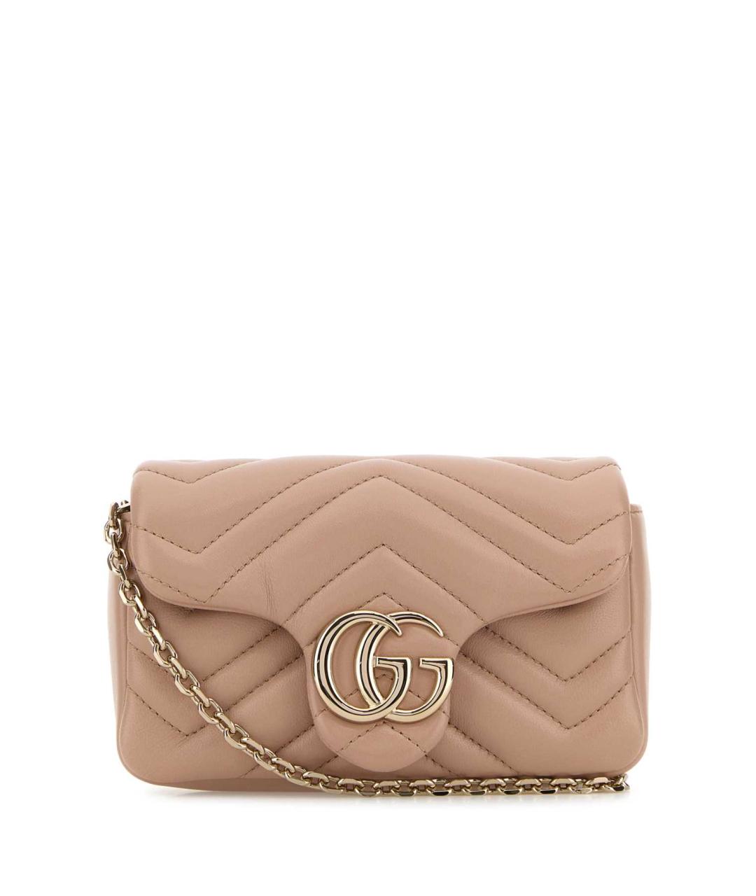 GUCCI Розовая кожаная сумка через плечо, фото 1