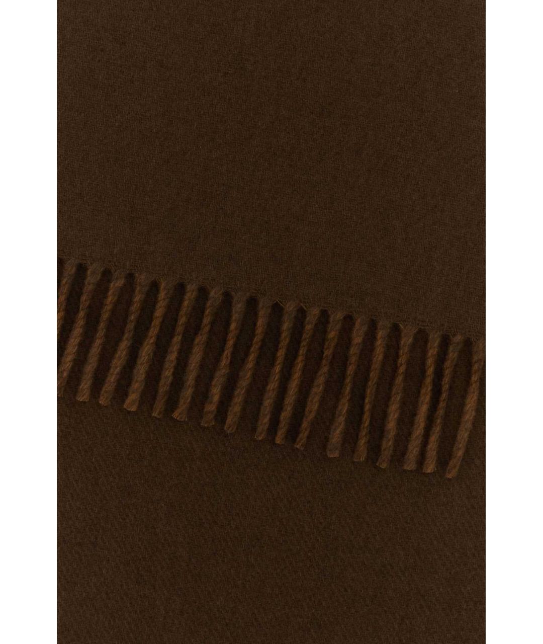 GUCCI Коричневый шерстяной шарф, фото 2