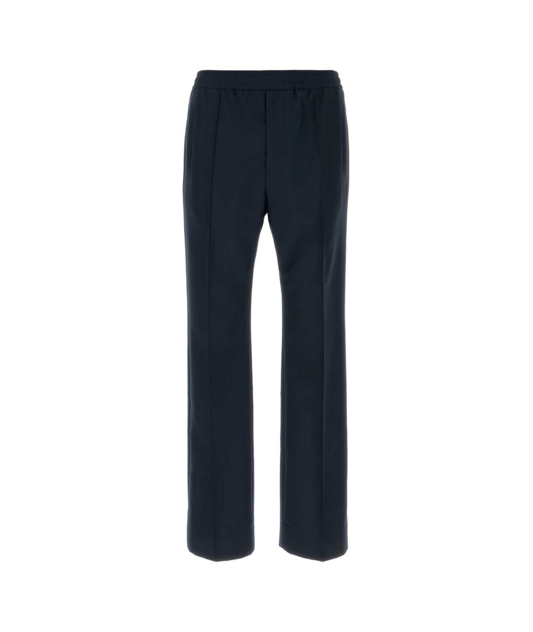 GUCCI Синие полиэстеровые повседневные брюки, фото 1