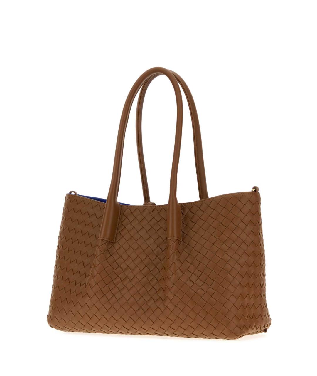 BOTTEGA VENETA Бежевая кожаная сумка тоут, фото 2