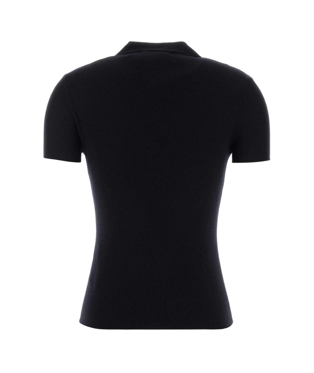 MAX MARA Темно-синяя шерстяная футболка, фото 2