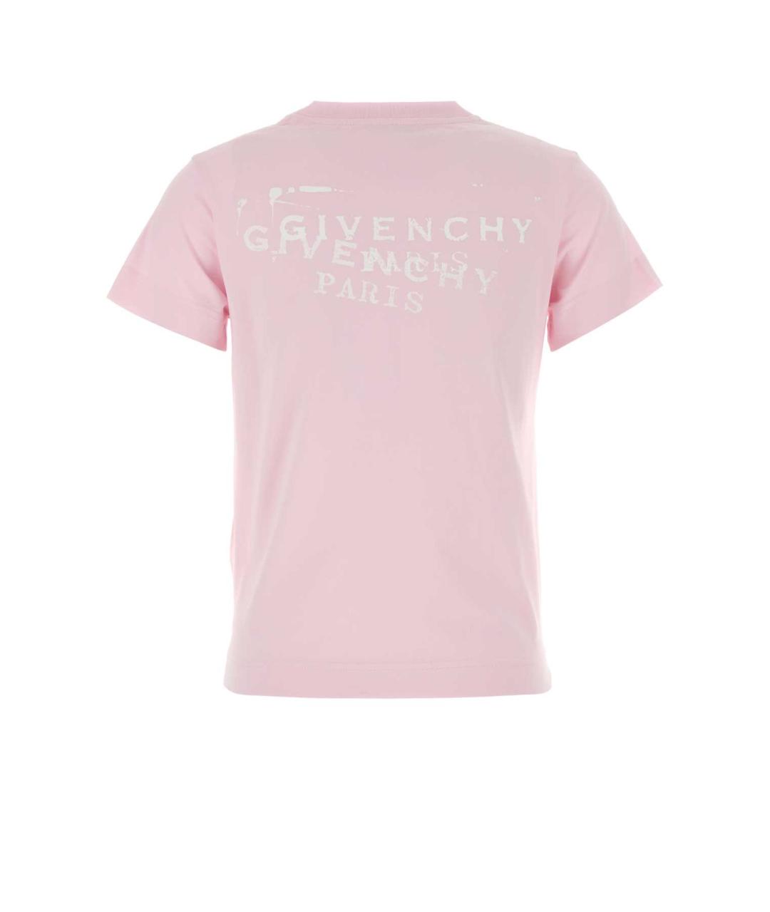 GIVENCHY Розовая хлопковая футболка, фото 2
