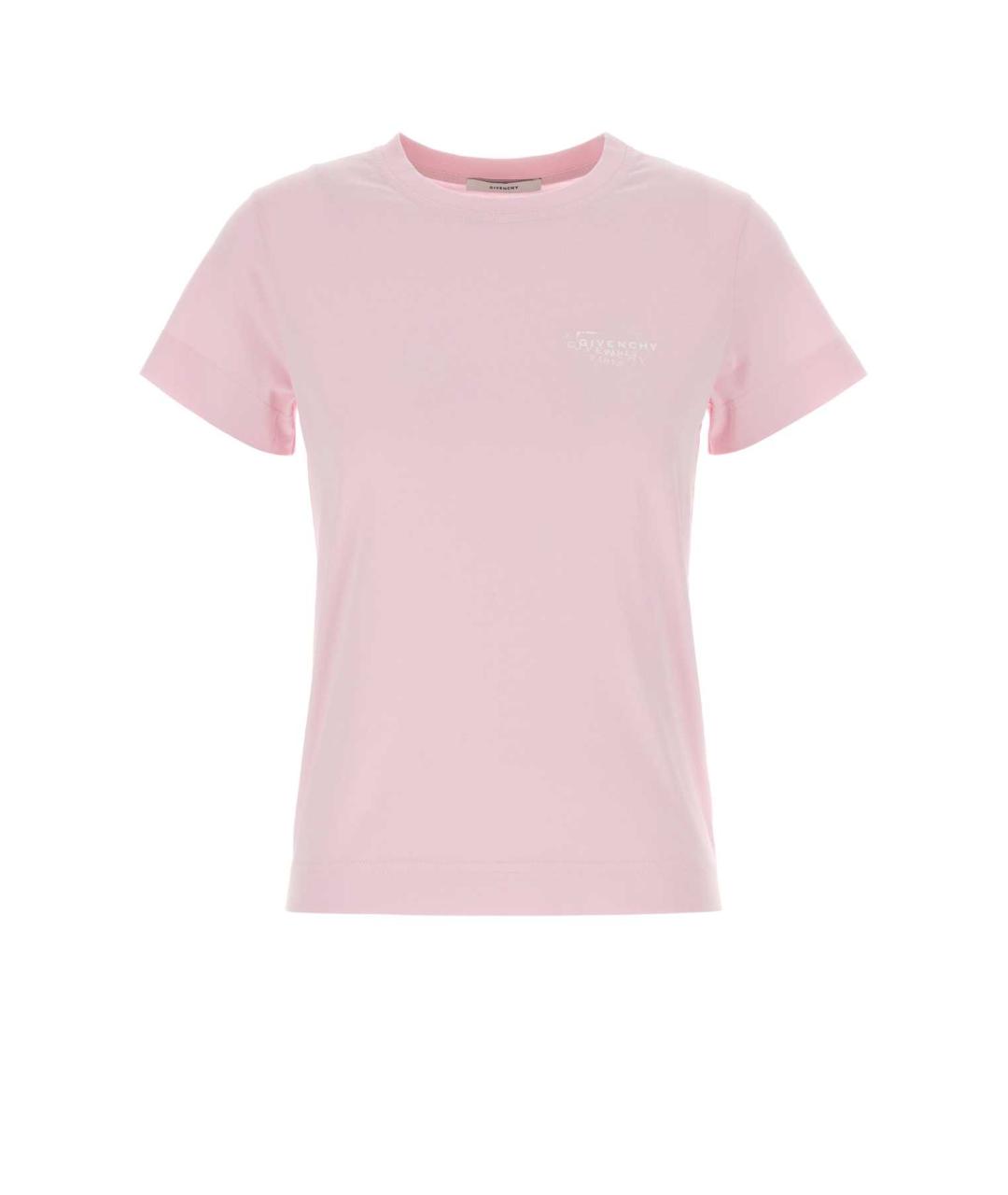 GIVENCHY Розовая хлопковая футболка, фото 1