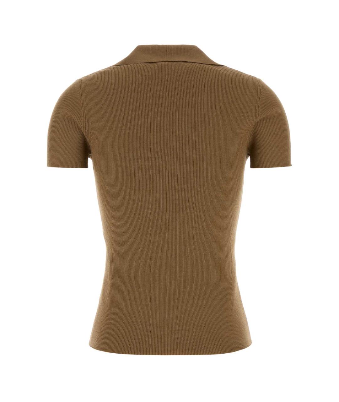 MAX MARA Бежевая шерстяная футболка, фото 2