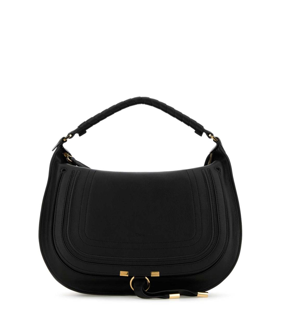 CHLOE Черная кожаная сумка с короткими ручками, фото 1