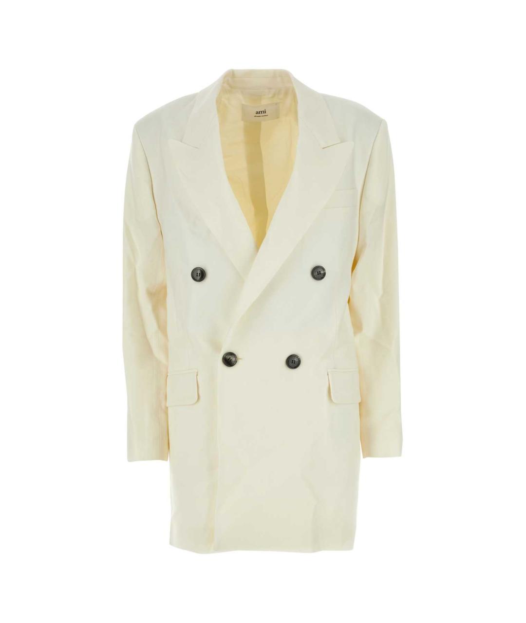 Ami Paris Бежевый шерстяной жакет/пиджак, фото 1