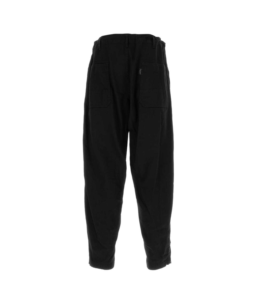 YOHJI YAMAMOTO Черные хлопковые повседневные брюки, фото 2