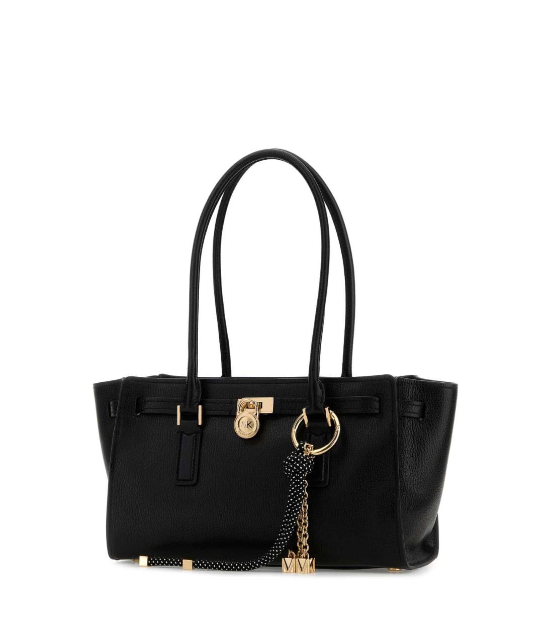MICHAEL KORS Черная кожаная сумка тоут, фото 2
