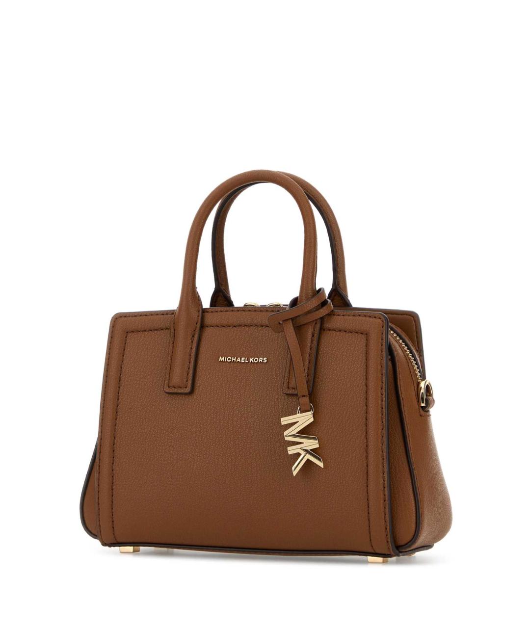 MICHAEL KORS Коричневая кожаная сумка с короткими ручками, фото 2