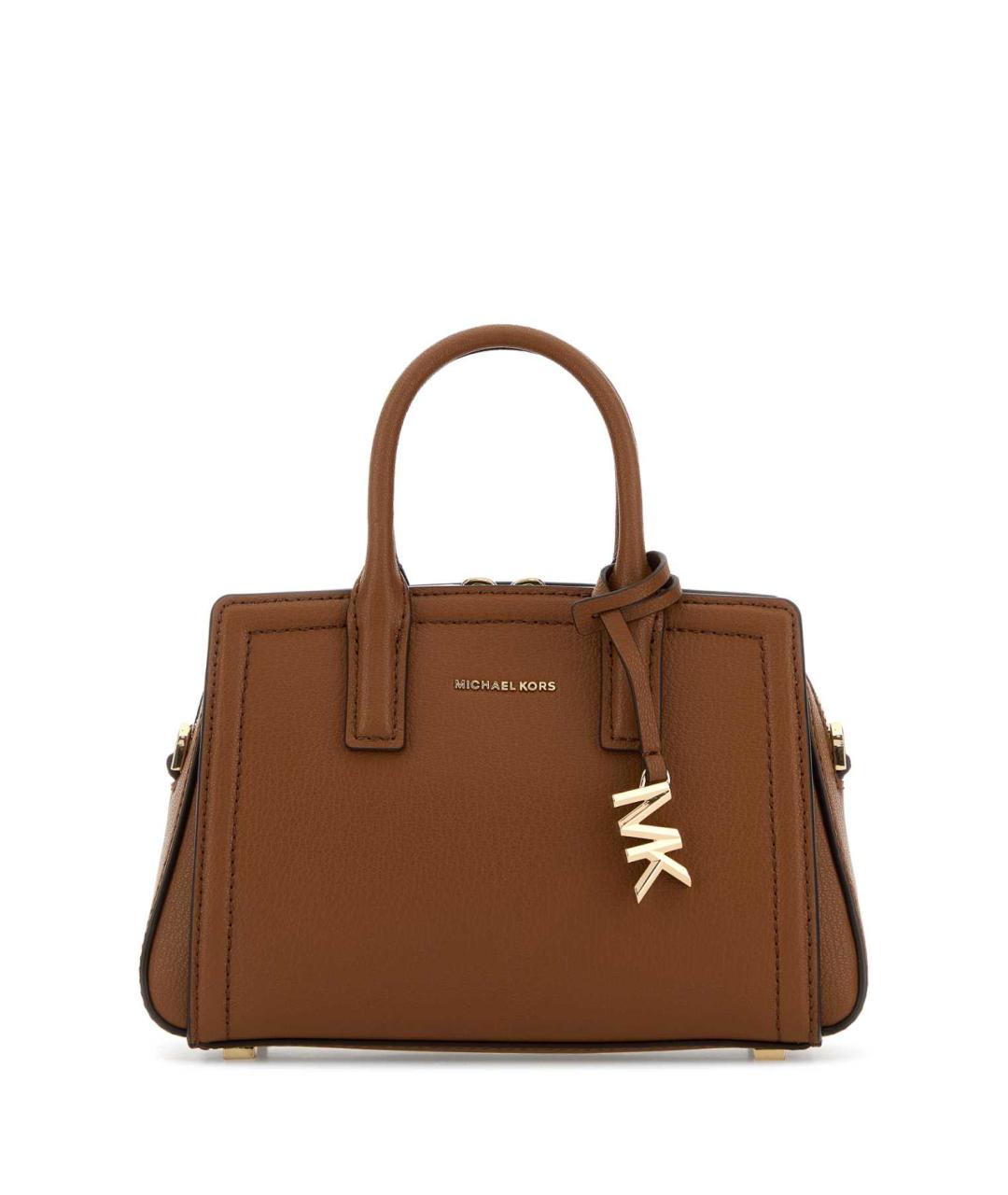 MICHAEL KORS Коричневая кожаная сумка с короткими ручками, фото 1