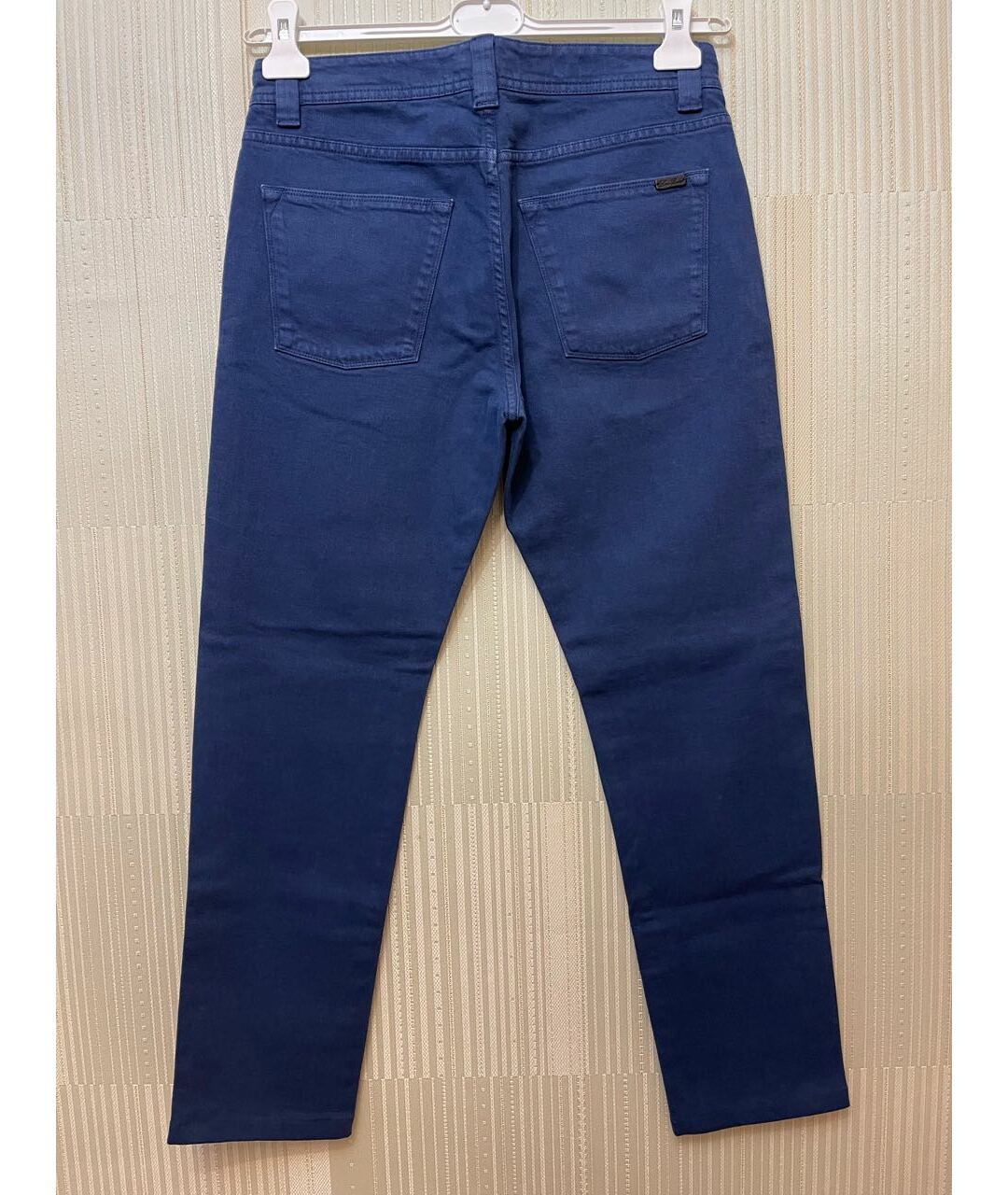 LORO PIANA Синие хлопковые прямые джинсы, фото 2