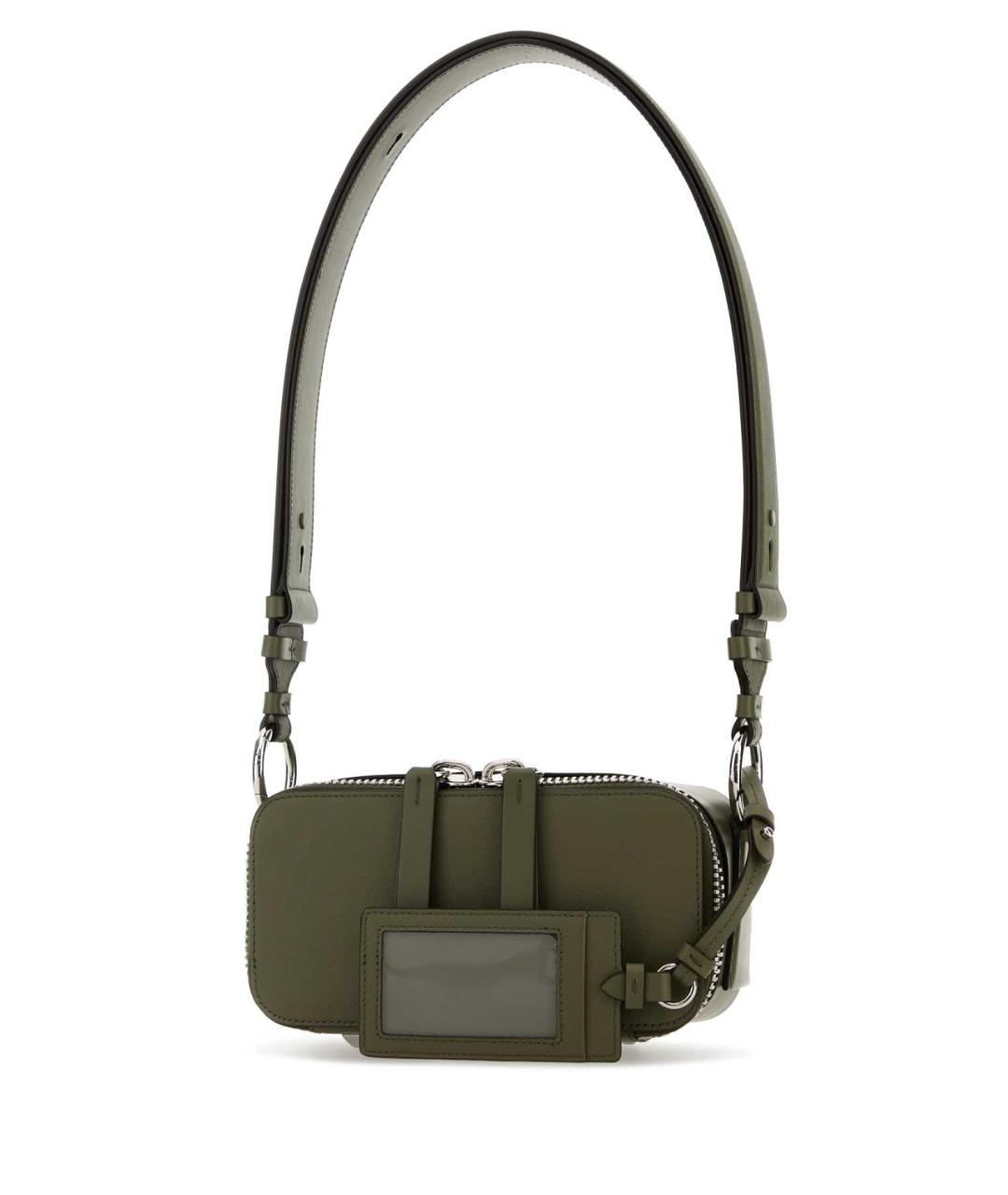 MAISON MARGIELA Зеленая кожаная сумка через плечо, фото 2