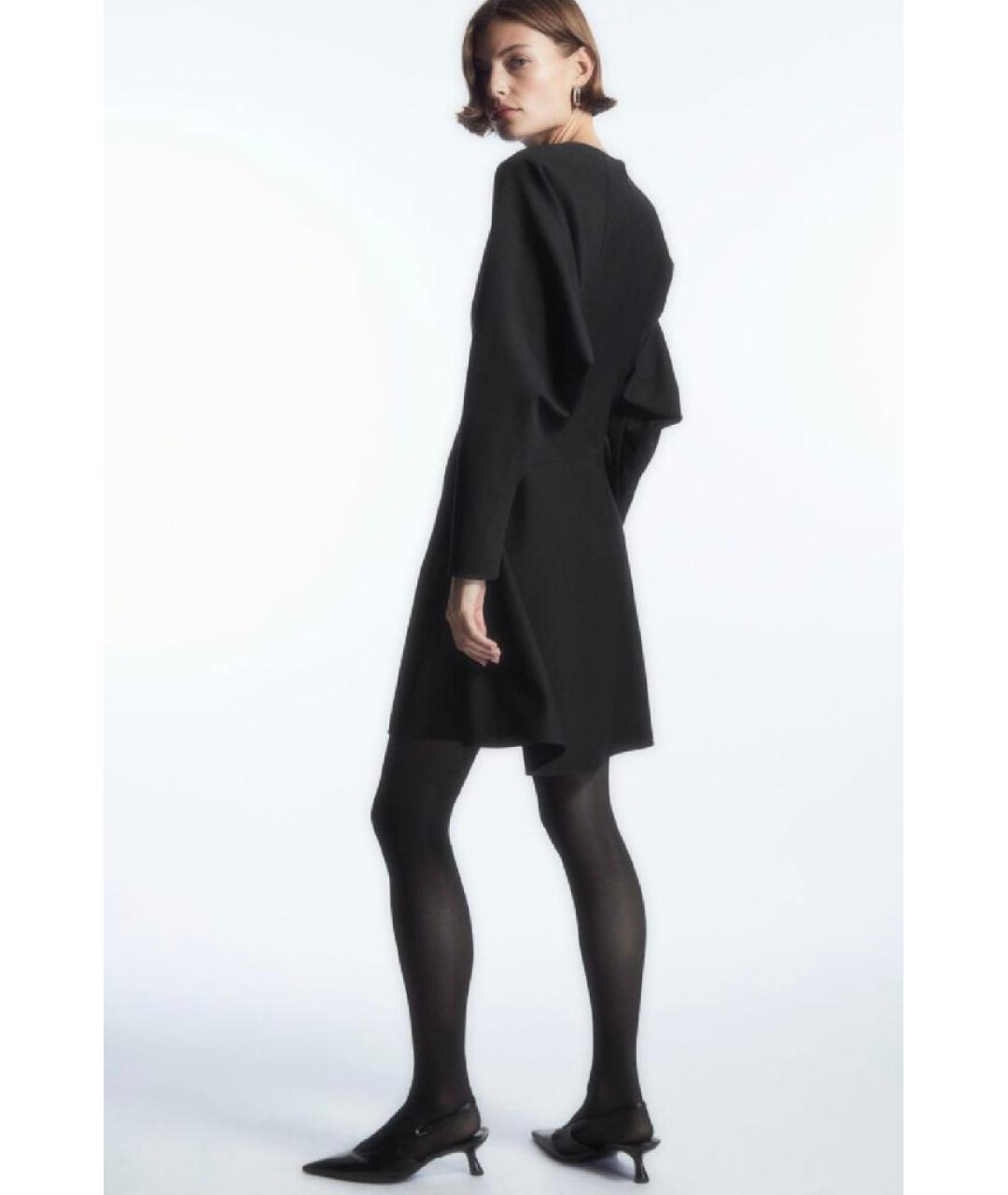 COS Черное полиэстеровое повседневное платье, фото 3