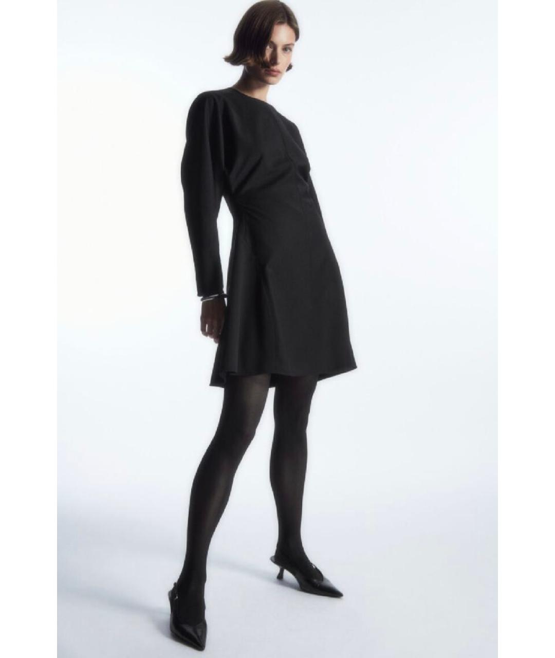 COS Черное полиэстеровое повседневное платье, фото 2