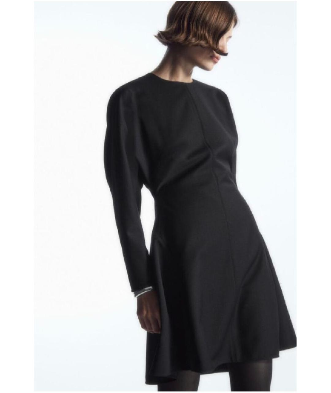 COS Черное полиэстеровое повседневное платье, фото 4