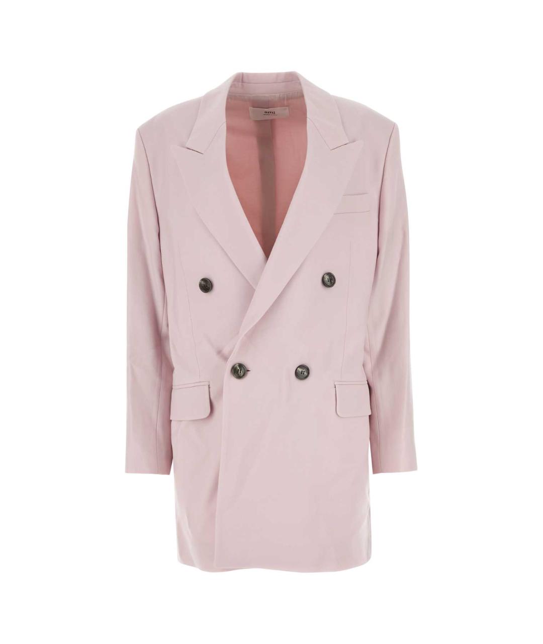 Ami Paris Розовый шерстяной жакет/пиджак, фото 1