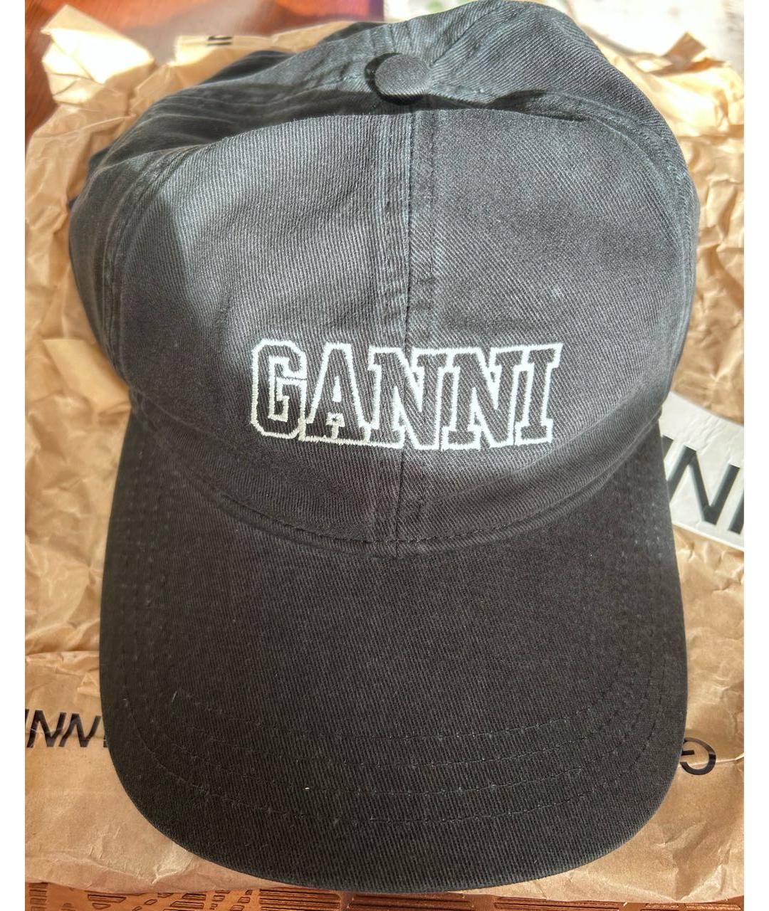 GANNI Черная шерстяная кепка, фото 3