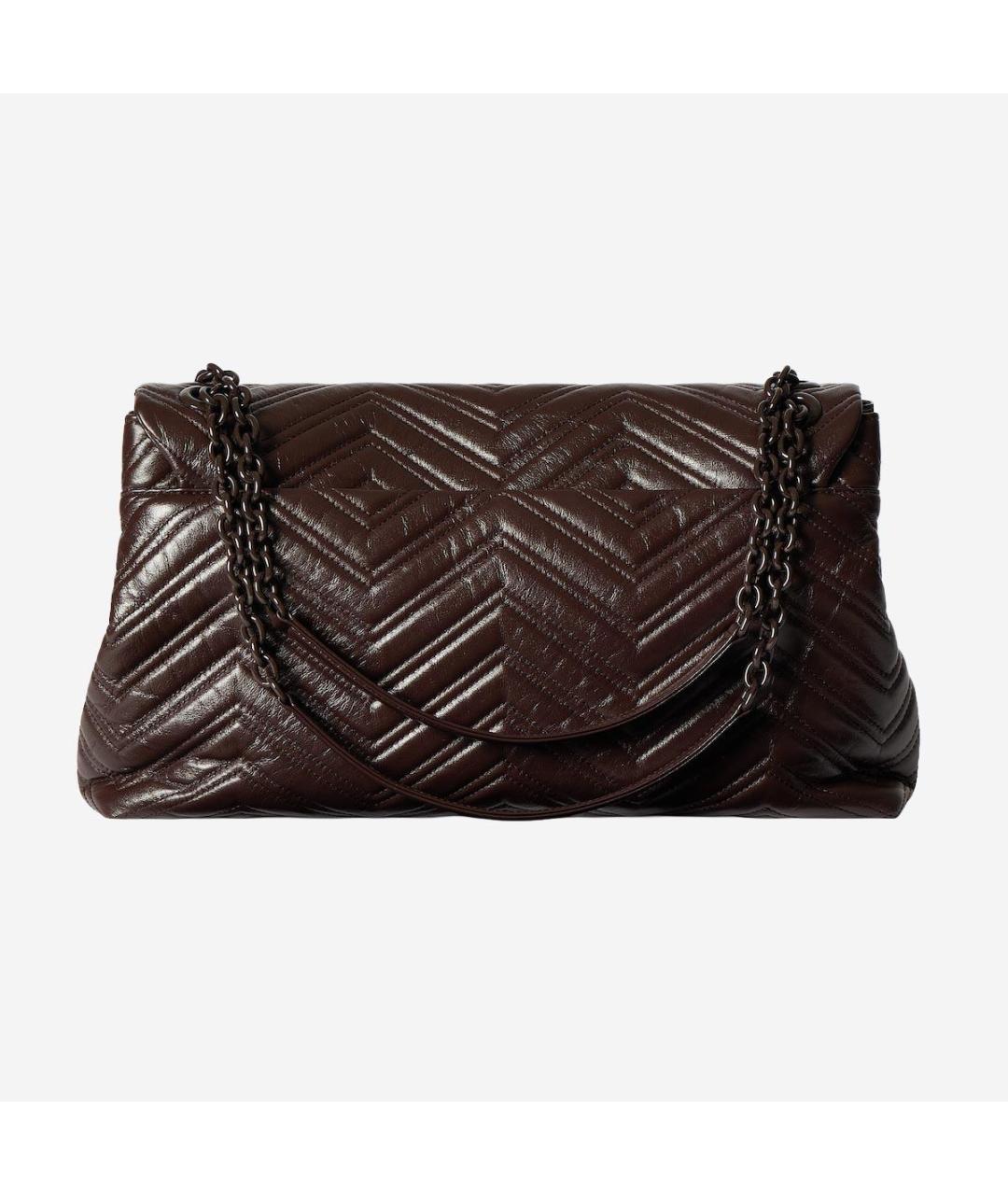 GUCCI Коричневая кожаная сумка через плечо, фото 3