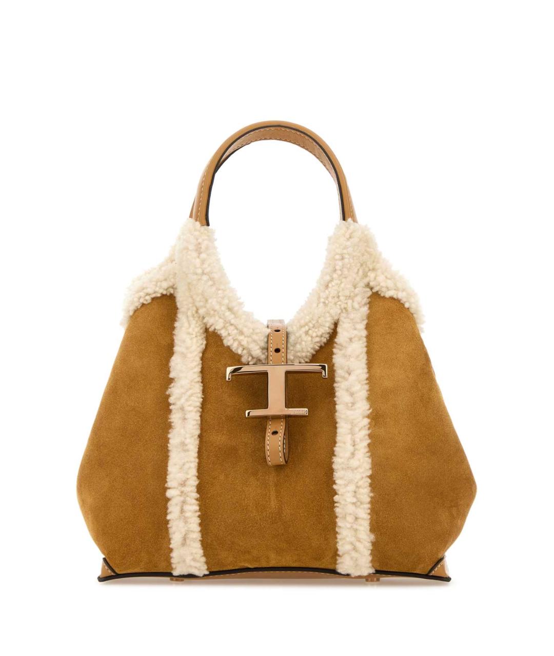 TOD'S Бежевая замшевая сумка тоут, фото 1