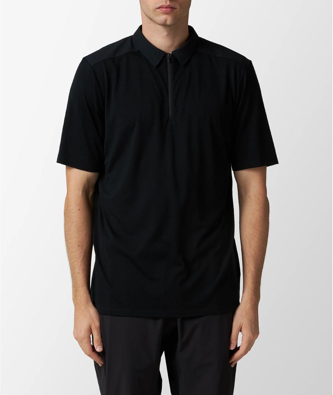 VEILANCE Черное поло с коротким рукавом, фото 3