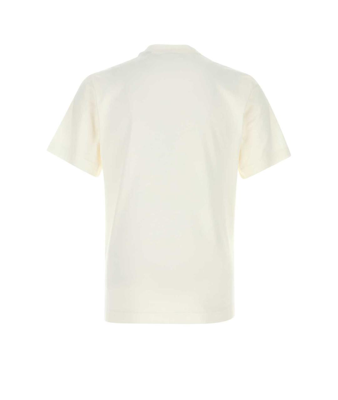 BURBERRY Белая хлопковая футболка, фото 2