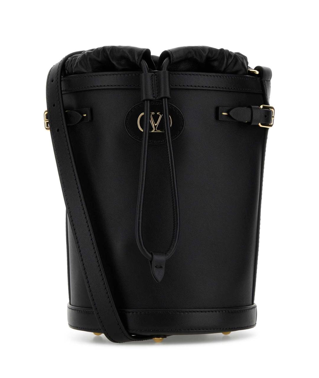 VALENTINO Черная кожаная сумка через плечо, фото 1