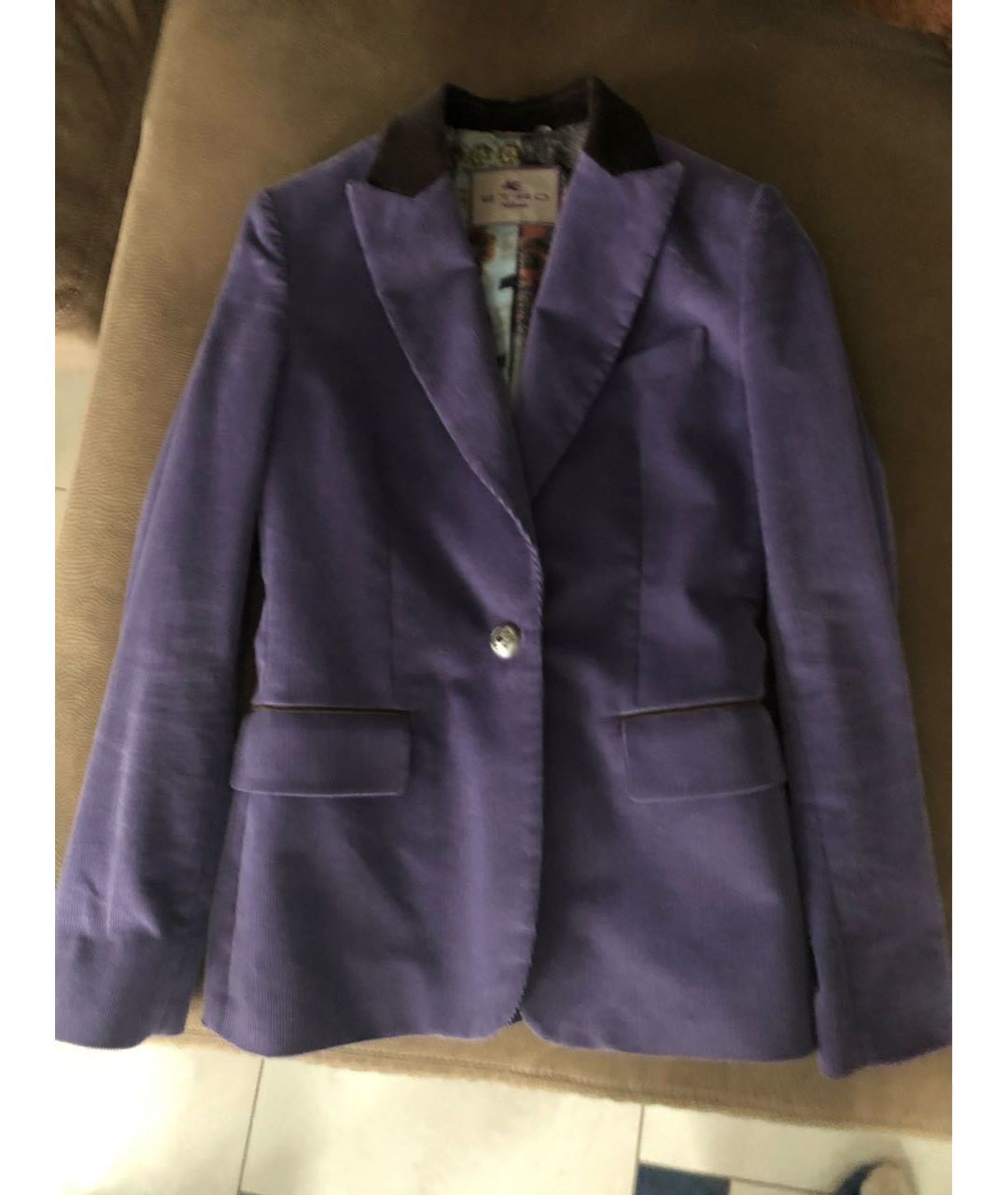 ETRO Фиолетовый жакет/пиджак, фото 8
